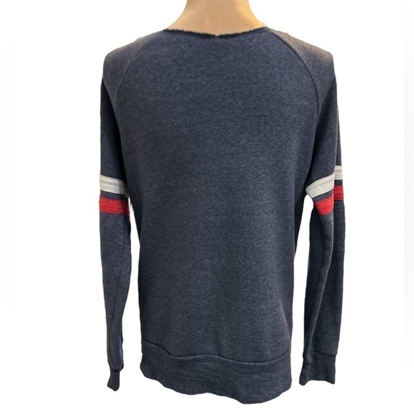 Alternative Earth Eldora Speedway  Women’s Sz Large Off Shoulder Sweatshirt Blue - Picture 3 of 10